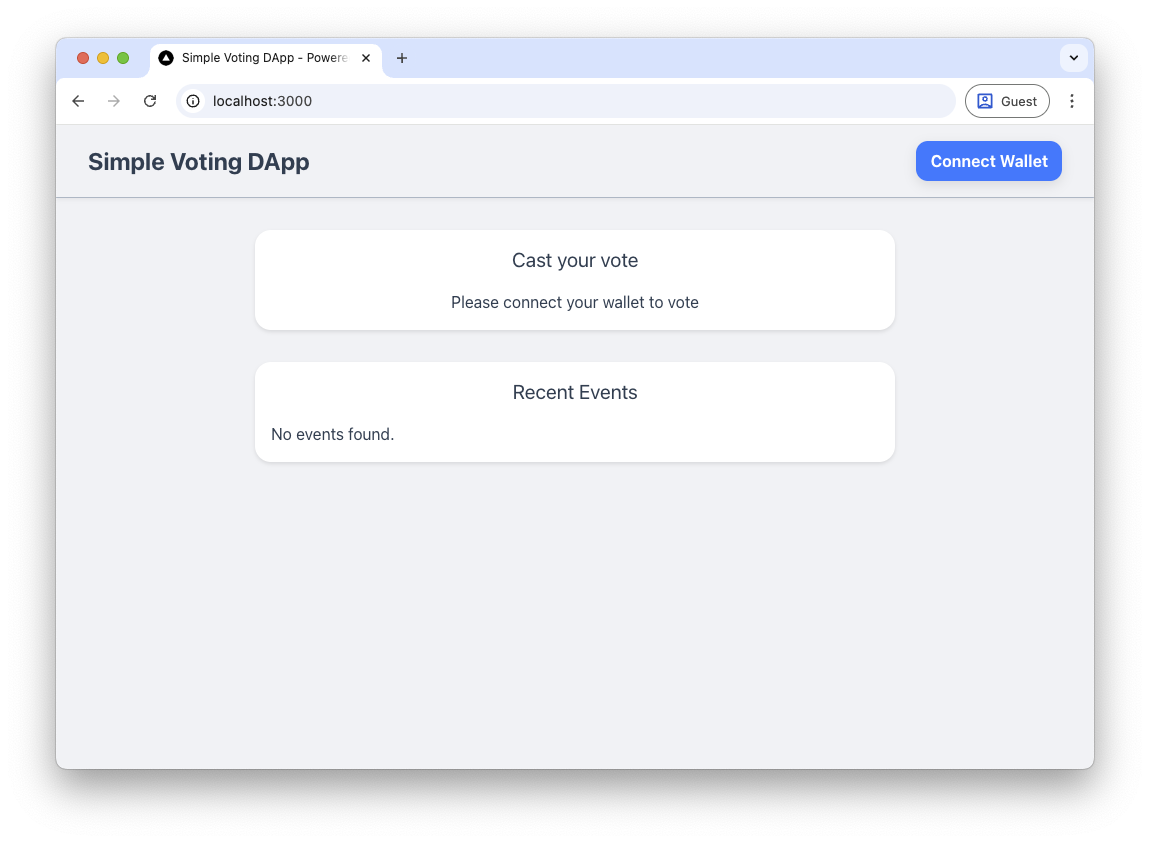 quickstart-not-connected